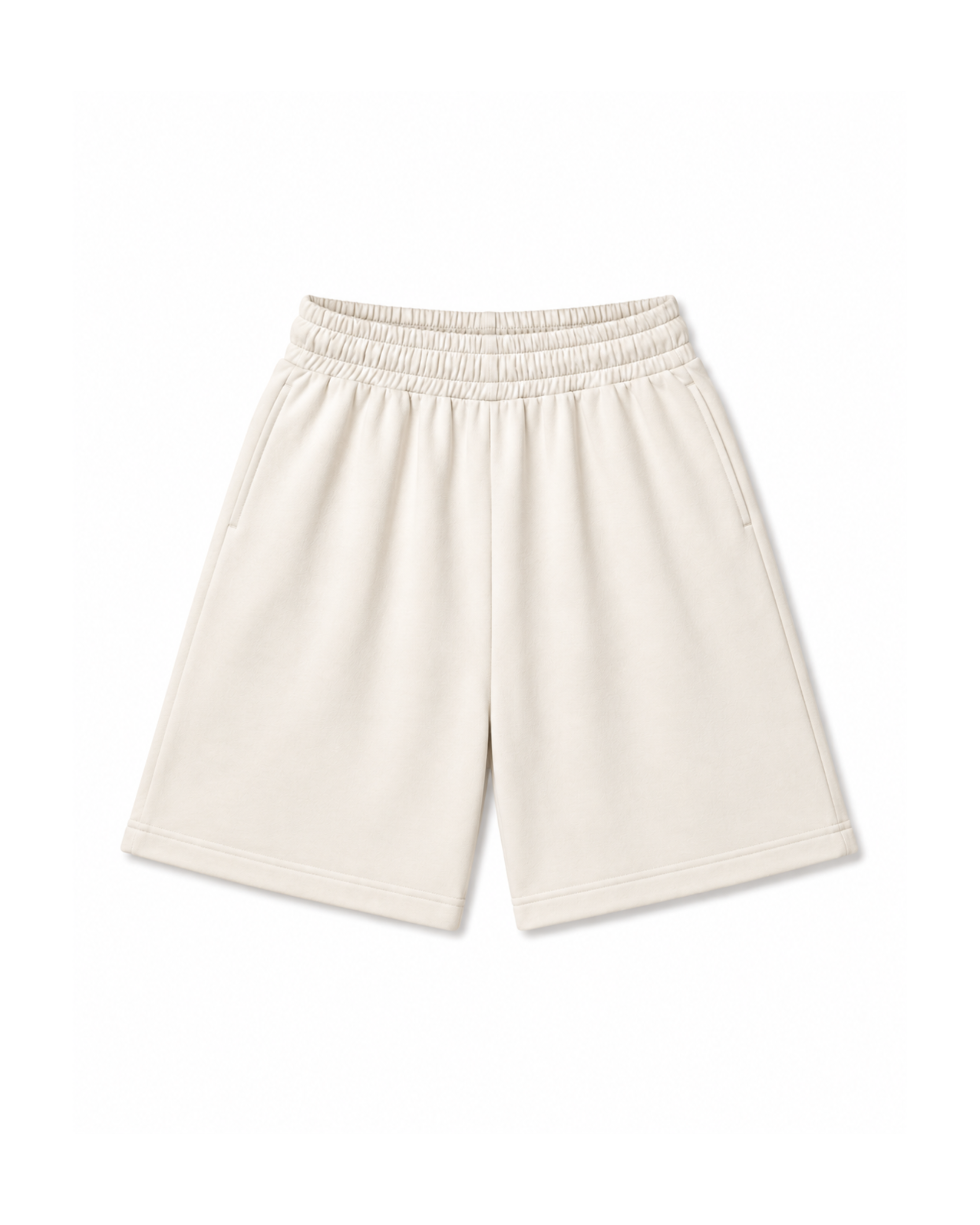 FLEECE SHORTS 400 GSM - BONE WHITE