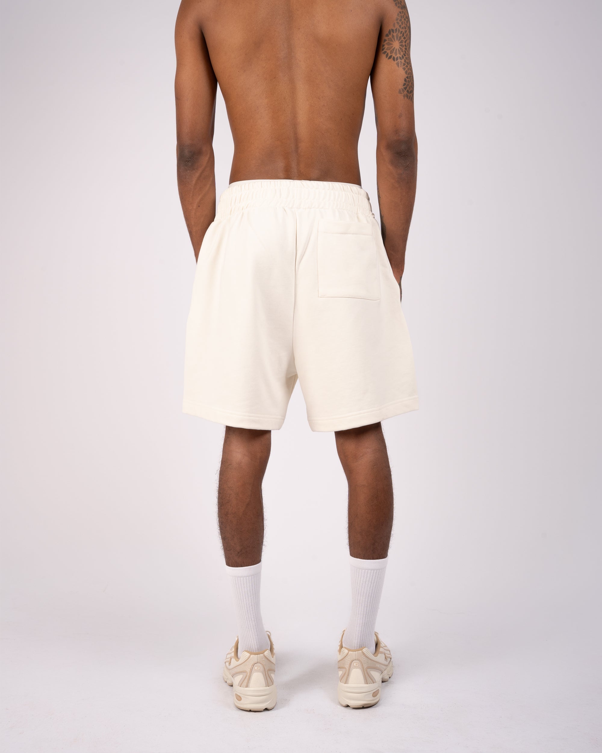 FLEECE SHORTS 400 GSM - BONE WHITE