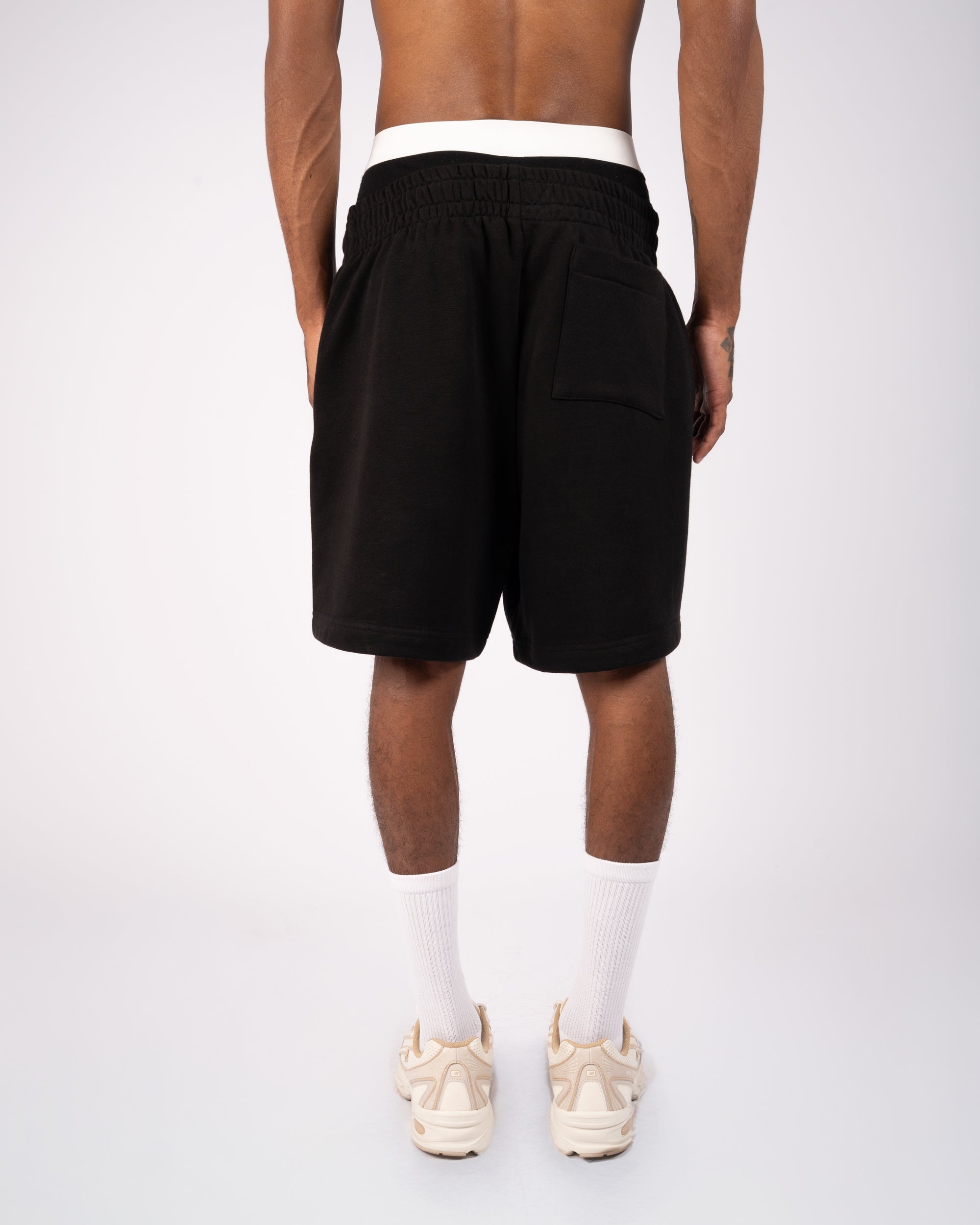 FLEECE SHORTS 400 GSM - BLACK